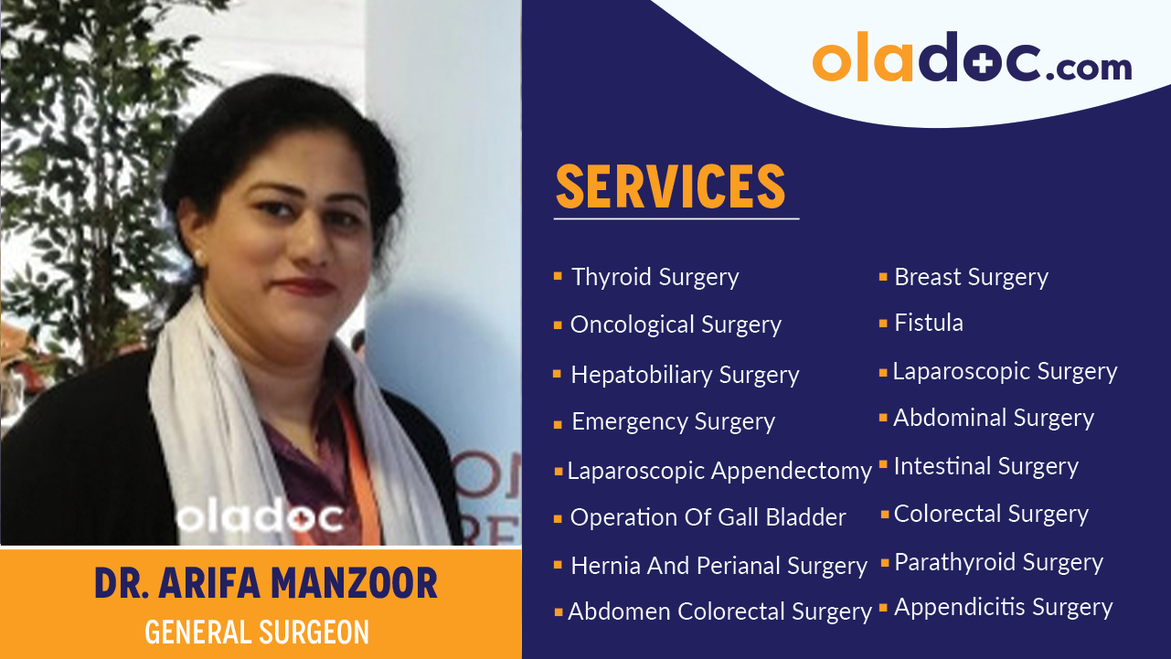 Services  provided by Dr. Arifa Manzoor